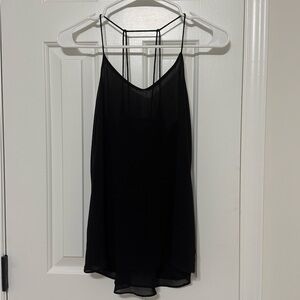 Chic Black Strappy Cami Top